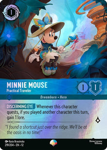 Minnie Mouse - Practical Traveler (Epic) 219/204 Wilds Unknown Lorcana Holo NM