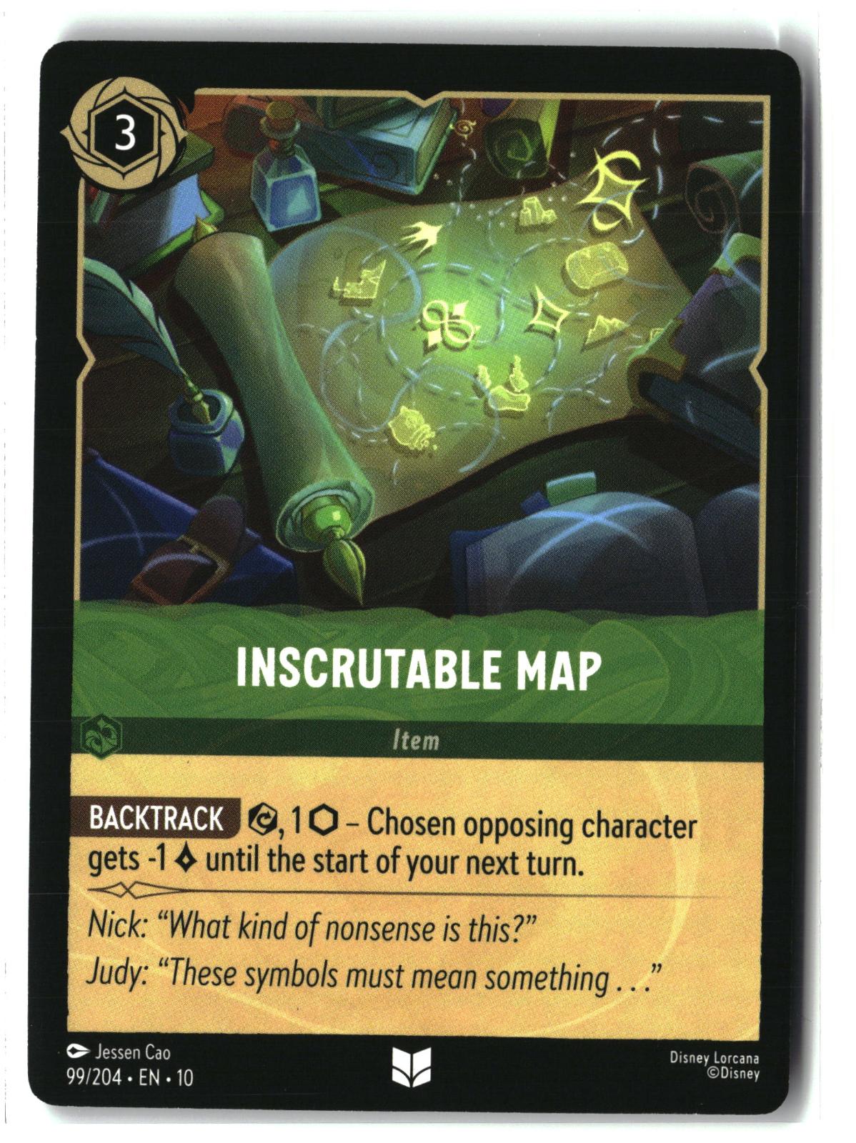 Inscrutable Map 99/204 Uncommon Whispers in the Well Lorcana Lightly Played