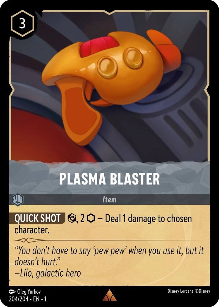 Plasma Blaster 204/204 Rare The First Chapter Lorcana Near Mint