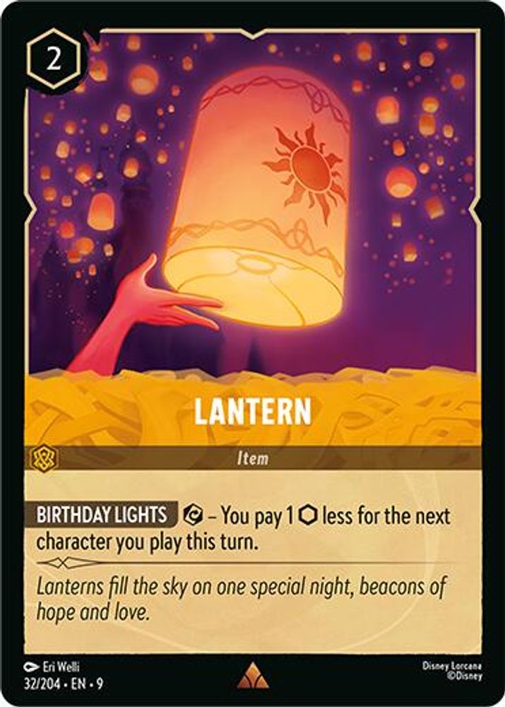Lantern 32/204 Rare Fabled Lorcana Near Mint