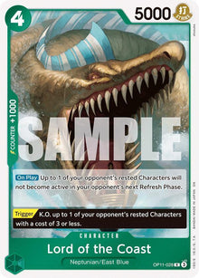 Lord of the Coast OP11-028 Rare A Fist of Divine Speed One Piece Foil Near Mint