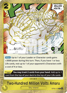 Two-Hundred Million Volts Amaru (Jolly Roger Foil) OP05-115 Premium Booster -The Best- One Piece NM