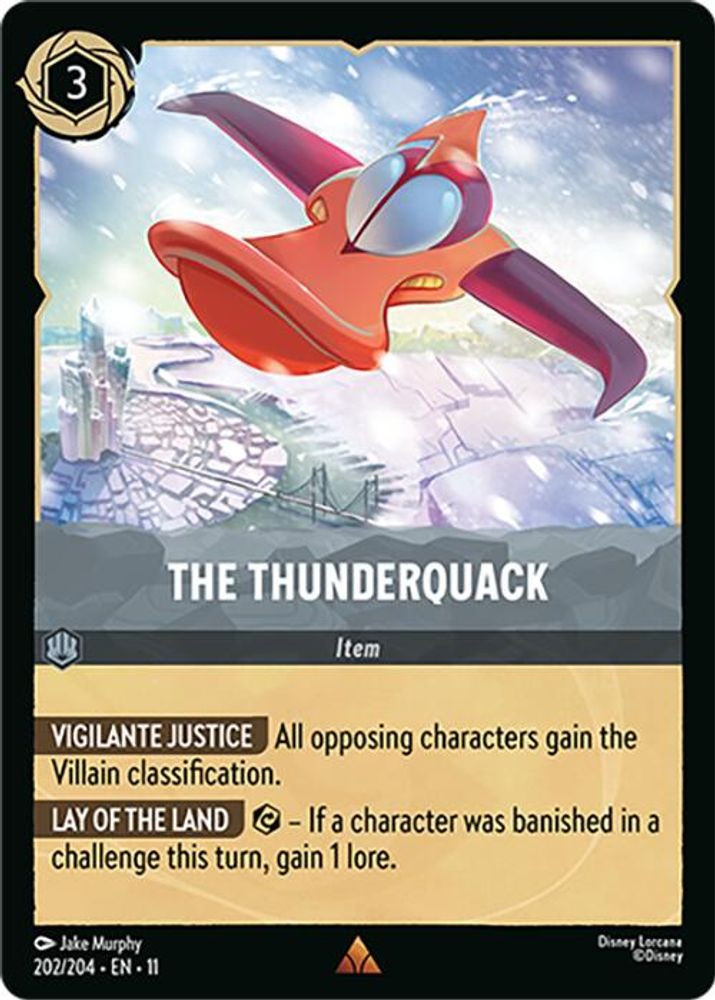 The Thunderquack 202/204 Rare Winterspell Lorcana Near Mint