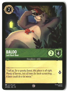 Baloo - Laid-Back Bear 69/204 Common Whispers in the Well Lorcana Lightly Played