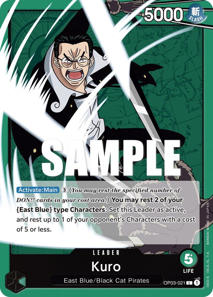 Kuro OP03-021 Leader Pillars of Strength One Piece Near Mint