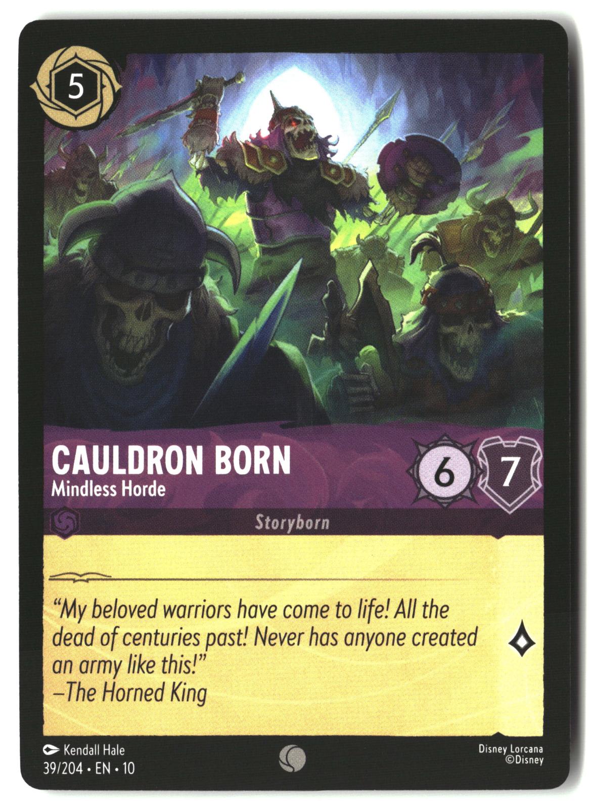 Cauldron Born - Mindless Horde 39/204 Common Whispers in the Well Lorcana LP