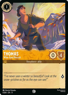 Thomas - Wide-Eyed Recruit 1/204 Common Winterspell Lorcana Near Mint