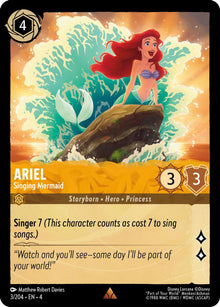 Ariel - Singing Mermaid 3/204 Rare Ursula's Return Lorcana Near Mint