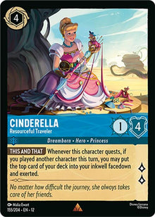 Cinderella - Resourceful Traveler 155/204 Rare Wilds Unknown Lorcana Near Mint