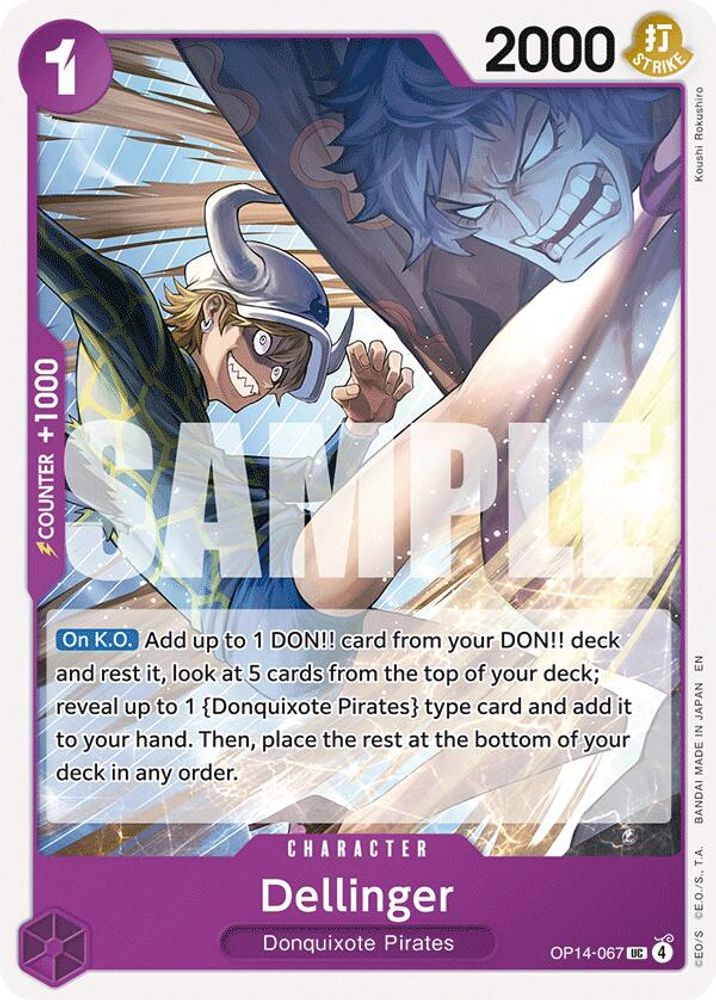 Dellinger OP14-067 Uncommon The Azure Sea's Seven One Piece Near Mint
