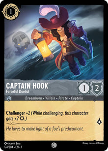 Captain Hook - Forceful Duelist 174/204 Common The First Chapter Lorcana NM