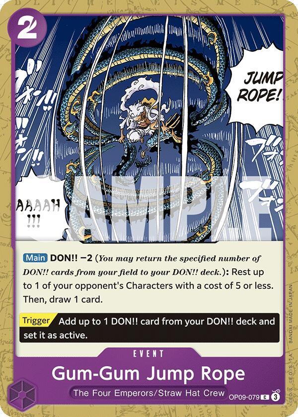 Gum-Gum Jump Rope OP09-079 Common Emperors in the New World One Piece Near Mint