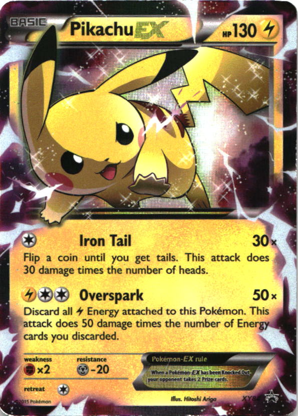 Pikachu EX XY84 Holo Promo XY Promo Pokemon Heavily Played
