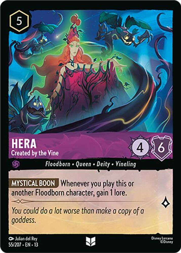 Hera - Created by the Vine 55/204 Uncommon Attack of the Vine! Lorcana Near Mint