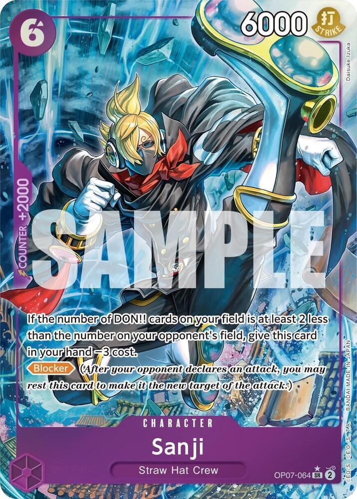 Sanji (Parallel) OP07-064 Super Rare 500 Years in the Future One Piece Foil NM
