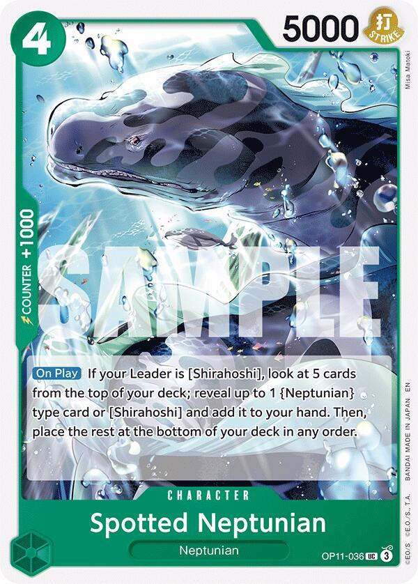 Spotted Neptunian OP11-036 Uncommon A Fist of Divine Speed One Piece Near Mint