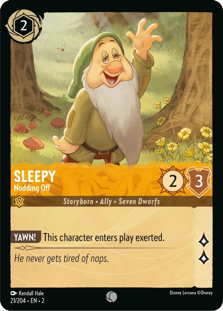 Sleepy - Nodding Off 21/204 Common Rise of the Floodborn Lorcana Near Mint