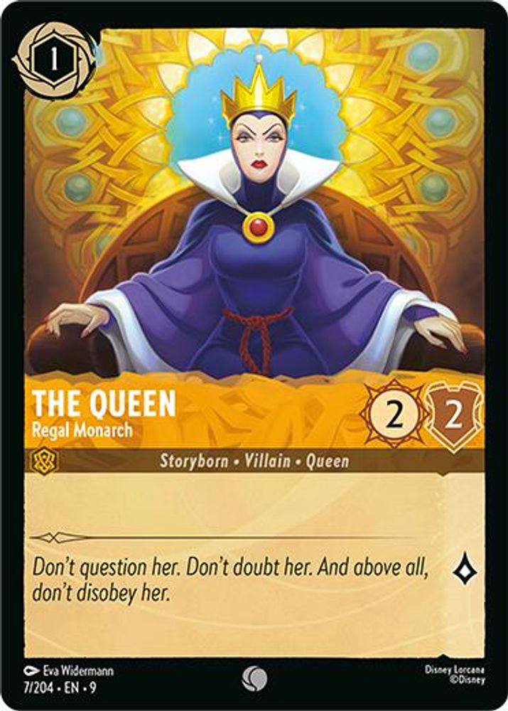 The Queen - Regal Monarch 7/204 Common Fabled Lorcana Near Mint