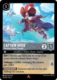 Captain Hook - Thinking a Happy Thought 175/204 The First Chapter Lorcana NM