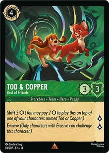 Tod & Copper - Best of Friends 94/204 Rare Attack of the Vine! Lorcana Near Mint