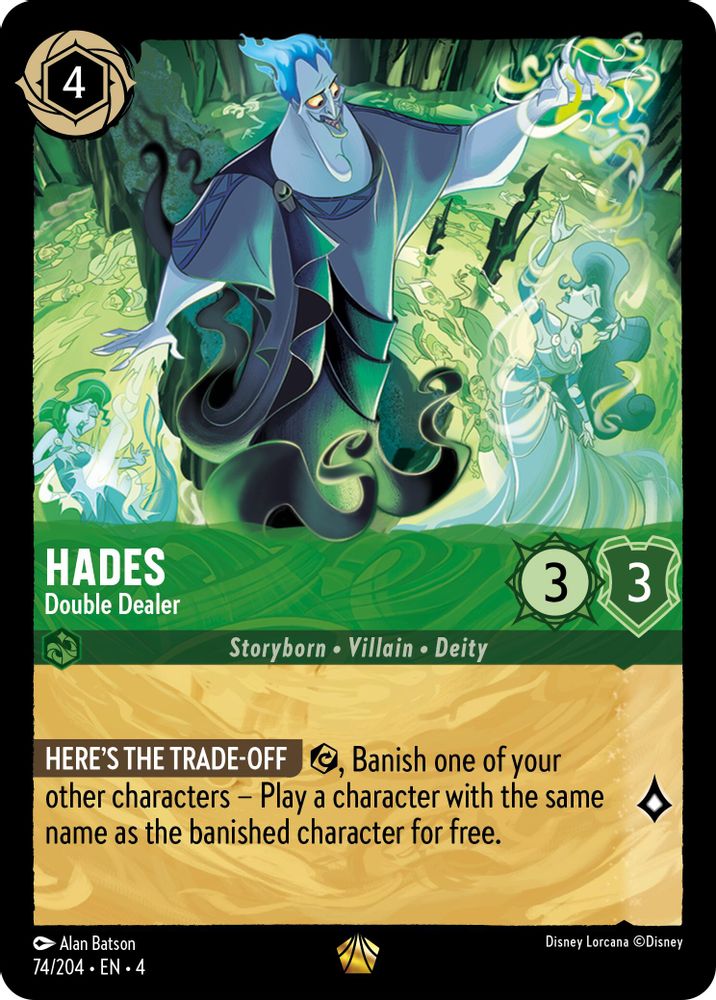Hades - Double Dealer 74/204 Legendary Ursula's Return Lorcana Near Mint