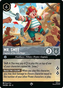 Mr. Smee - Captain of the Jolly Roger 176/204 Super Rare Azurite Sea Lorcana NM