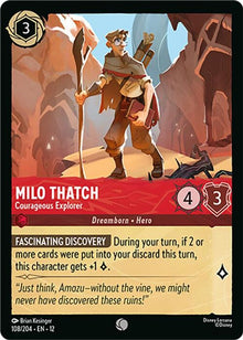 Milo Thatch - Courageous Explorer 108/204 Common Wilds Unknown Lorcana Near Mint