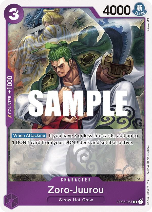 Zoro-Juurou OP05-067 Rare Awakening of the New Era One Piece Foil Near Mint
