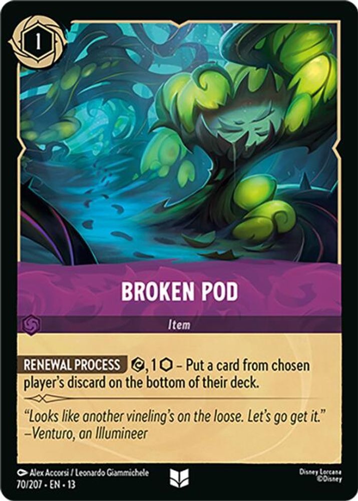 Broken Pod 70/204 Uncommon Attack of the Vine! Lorcana Near Mint