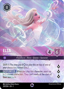 Elsa - Spirit of Winter (Enchanted) 207/204 The First Chapter Lorcana Holo NM