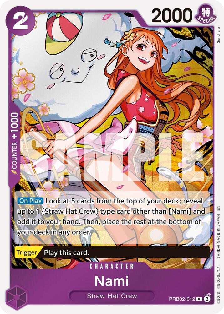 Nami PRB02-012 Rare Premium Booster -The Best- Vol. 2 One Piece Foil Near Mint