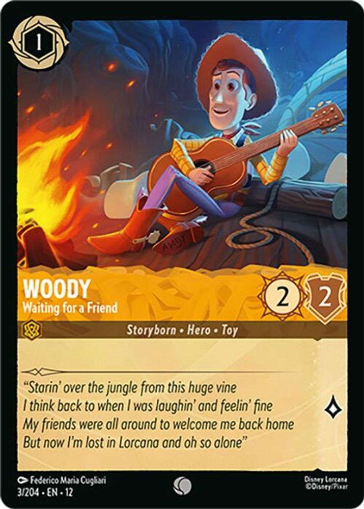 Woody - Waiting for a Friend 3/204 Common Wilds Unknown Lorcana Near Mint