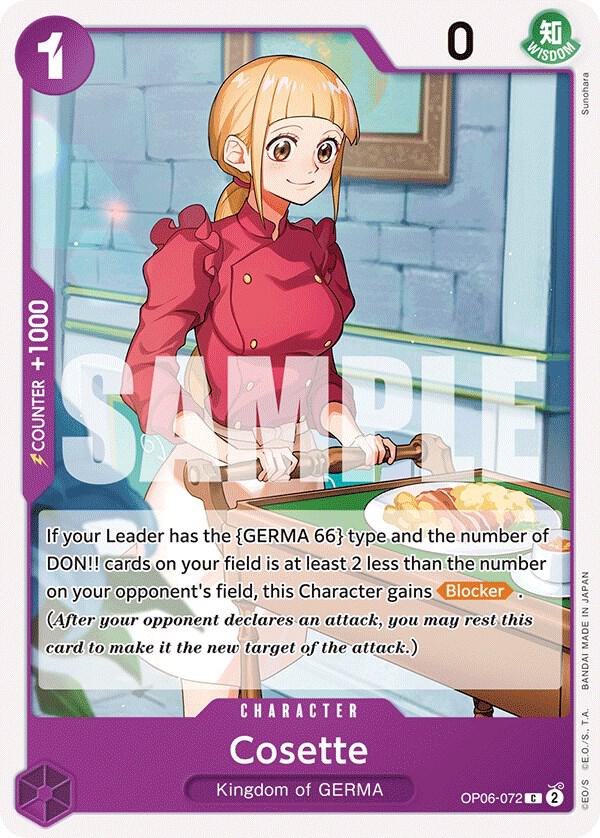 Cosette OP06-072 Common Wings of the Captain One Piece Near Mint