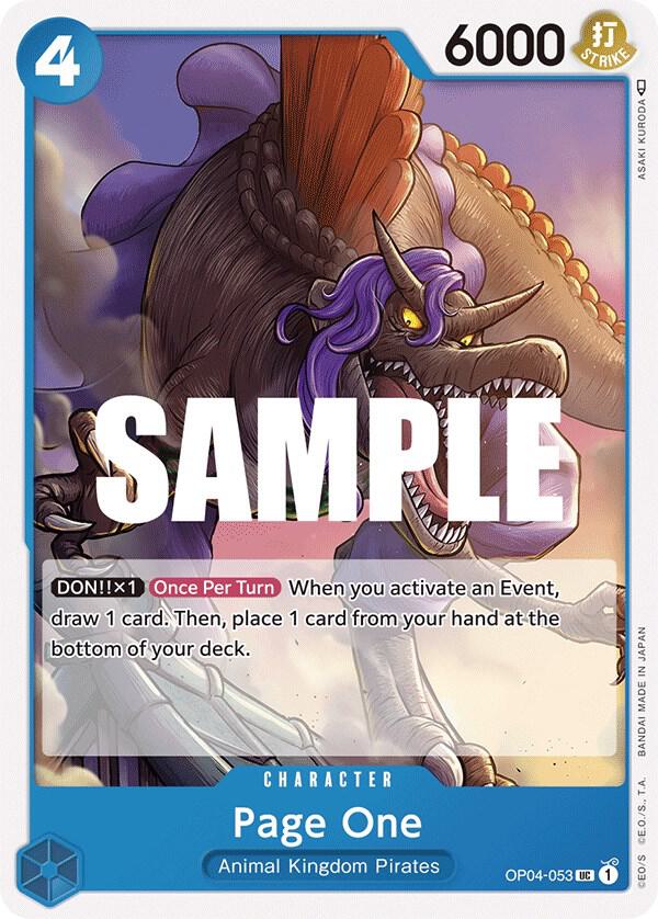 Page One OP04-053 Uncommon Kingdoms of Intrigue One Piece Near Mint