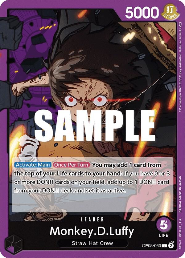 Monkey.D.Luffy (060) OP05-060 Leader Awakening of the New Era One Piece NM