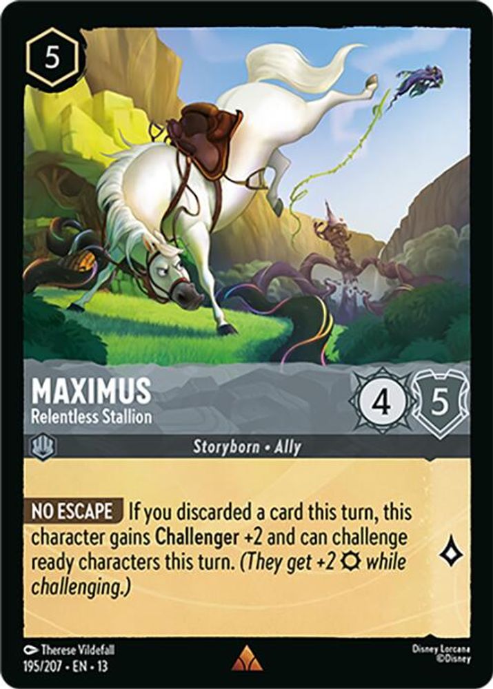 Maximus - Relentless Stallion 195/204 Rare Attack of the Vine! Lorcana Near Mint