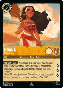 Moana - Of Motunui 20/204 Rare Fabled Lorcana Near Mint