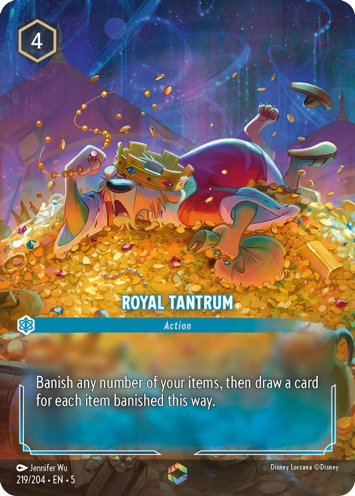 Royal Tantrum (Enchanted) 219/204 Enchanted Shimmering Skies Lorcana Holo NM