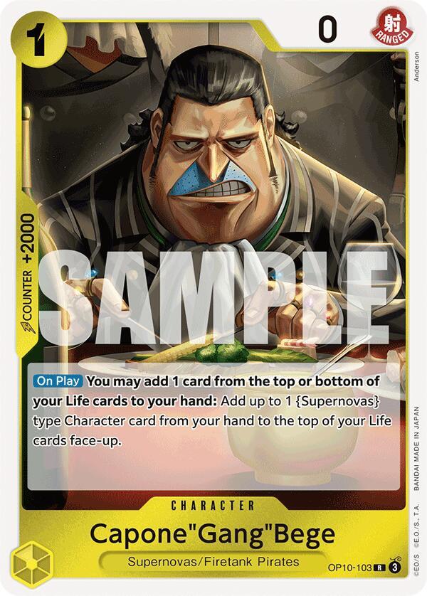 Capone"Gang"Bege OP10-103 Rare Royal Blood One Piece Foil Near Mint