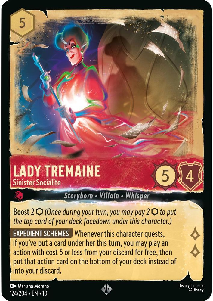 Lady Tremaine - Sinister Socialite 124/204 Whispers in the Well Lorcana NM