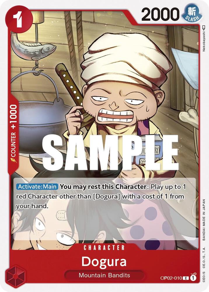 Dogura OP02-010 Common Paramount War One Piece Near Mint