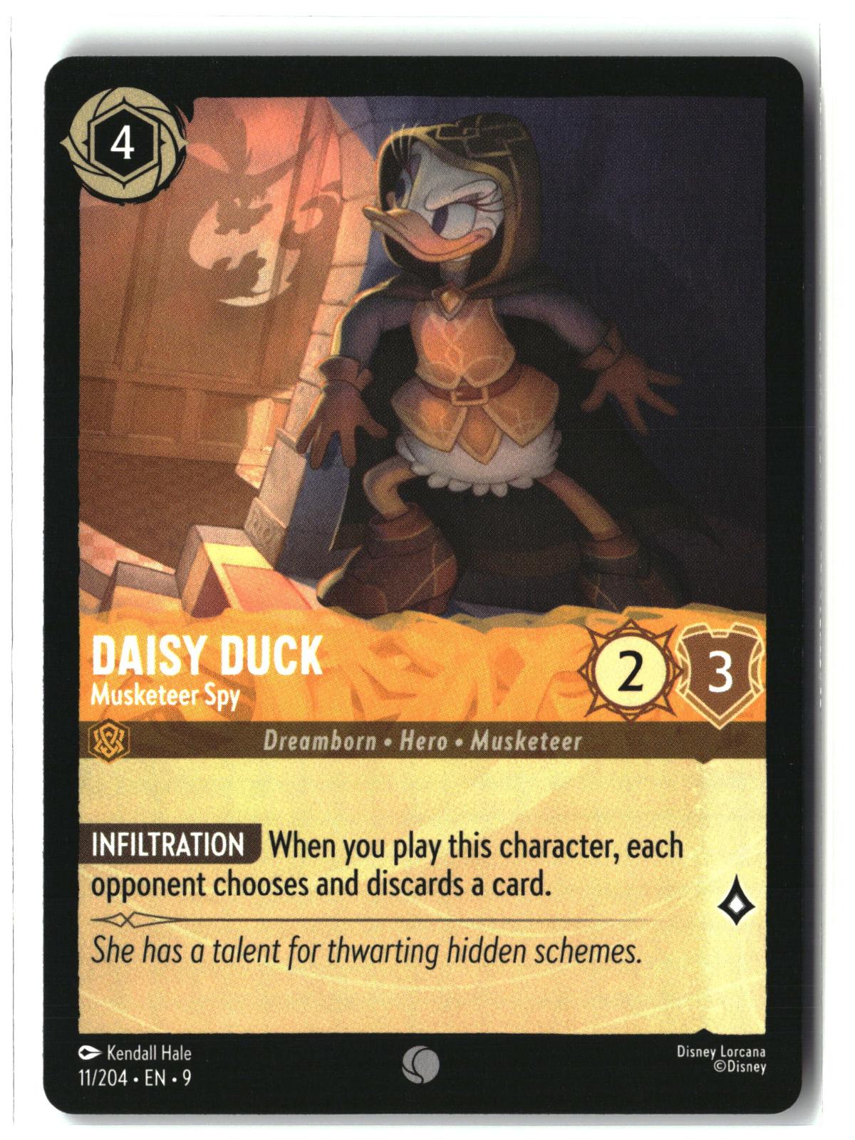 Daisy Duck - Musketeer Spy 11/204 Common Fabled Lorcana Lightly Played