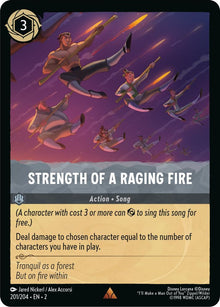 Strength of a Raging Fire 201/204 Rare Rise of the Floodborn Lorcana Near Mint