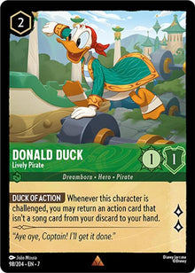 Donald Duck - Lively Pirate 98/204 Rare Archazia's Island Lorcana Near Mint