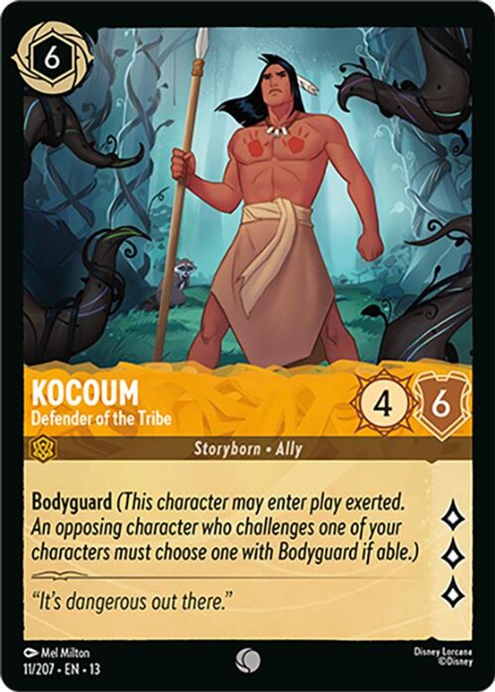 Kocoum - Defender of the Tribe 11/204 Common Attack of the Vine! Lorcana NM