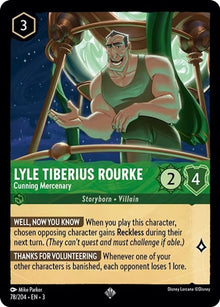 Lyle Tiberius Rourke - Cunning Mercenary 78/204 Into the Inklands Lorcana NM