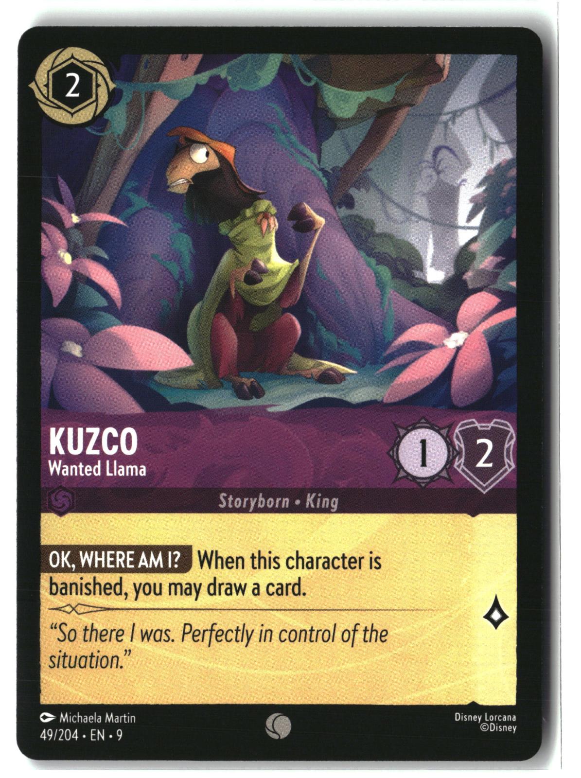 Kuzco - Wanted Llama 49/204 Common Fabled Lorcana Lightly Played
