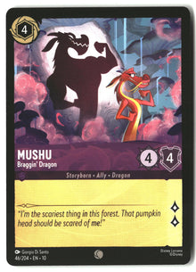 Mushu - Braggin' Dragon 46/204 Common Whispers in the Well Lorcana LP