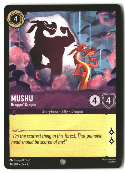 Mushu - Braggin' Dragon 46/204 Common Whispers in the Well Lorcana LP