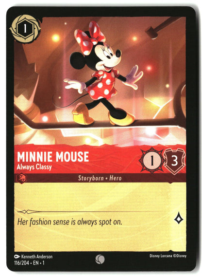 Minnie Mouse - Always Classy 116/204 Common The First Chapter Lorcana LP